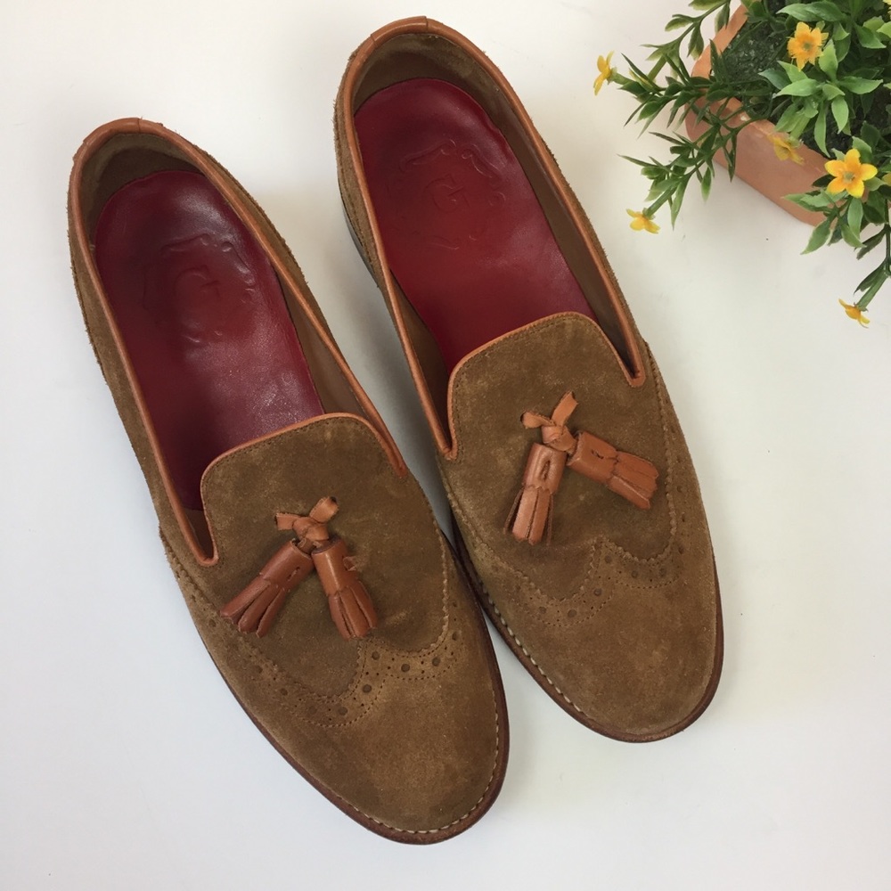 Grenson England Monty Suede Oxford Loafers